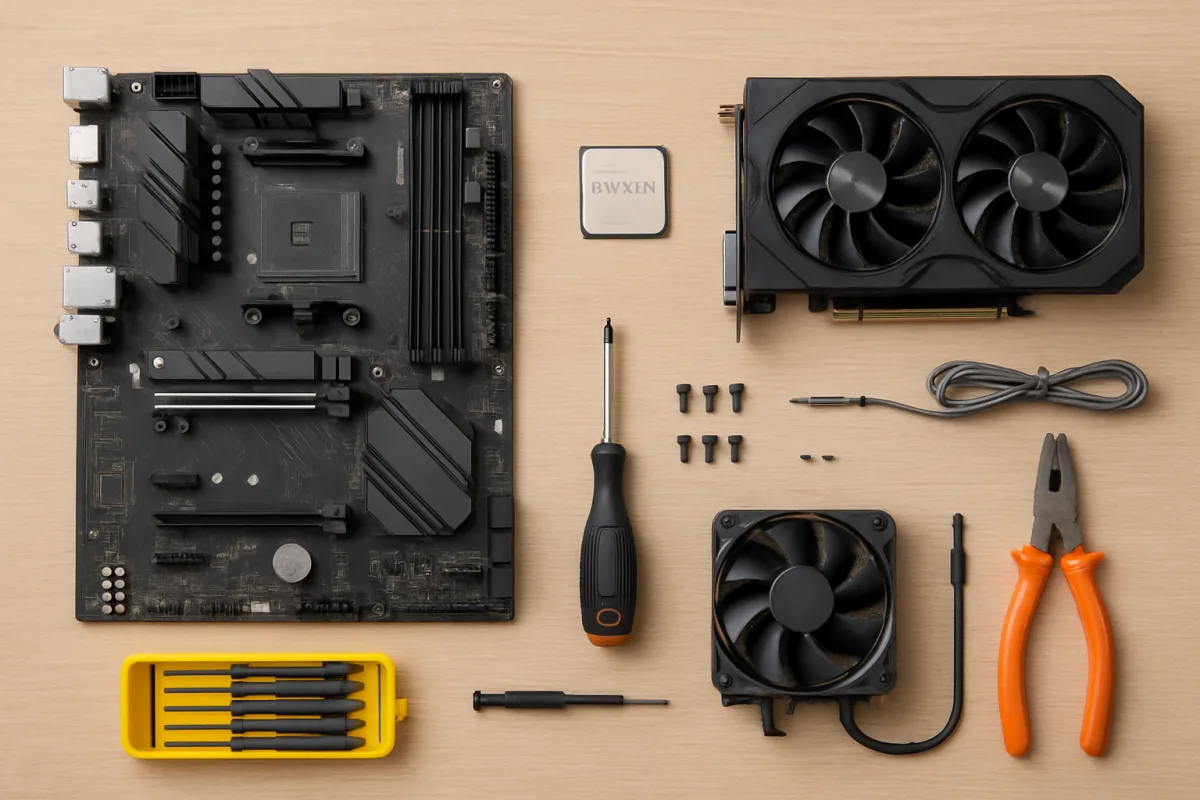 build gaming PC components and tools
