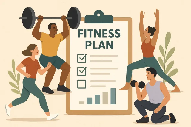 Creating a workout plan with diverse fitness activities