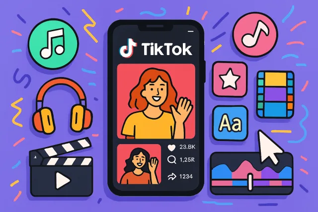 Creating viral TikTok videos with engaging visuals and editing tools