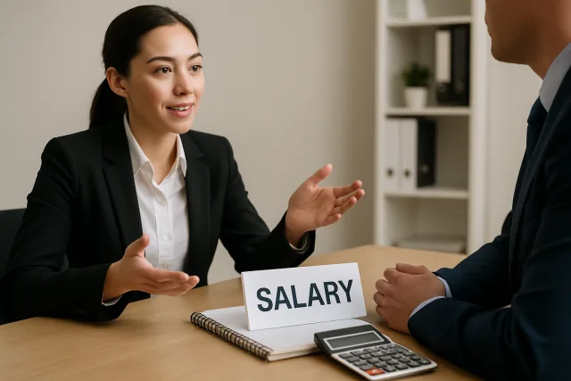 Negotiating a salary offer in a professional setting