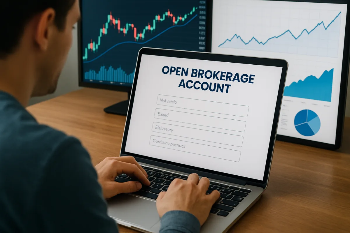 How to open a brokerage account with financial charts