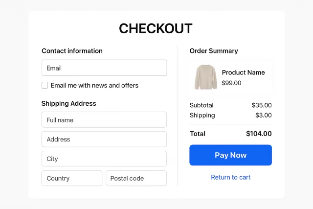 Reduce cart abandonment in e-commerce