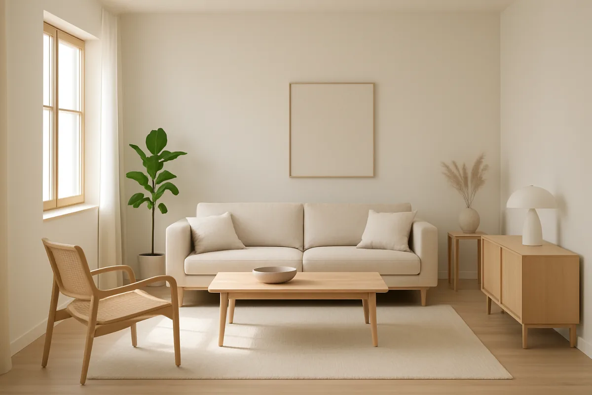 A clutter-free living space to illustrate simplifying your life