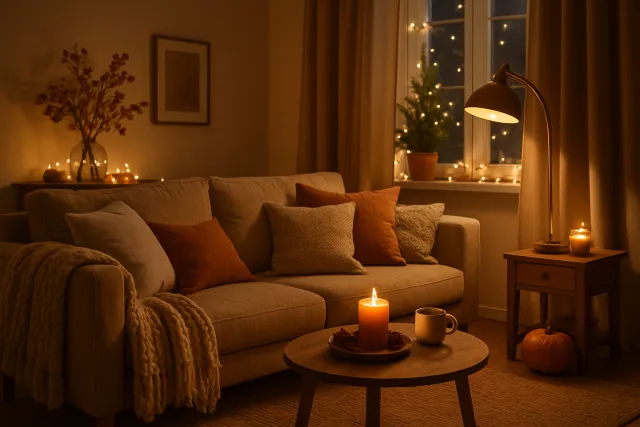 Cozy Hygge lifestyle scene