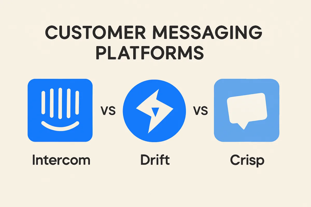 Intercom vs Drift vs Crisp customer messaging platforms comparison