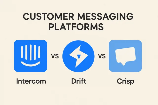 Intercom vs Drift vs Crisp customer messaging platforms comparison
