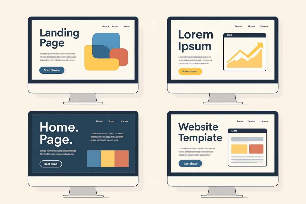 Landing Page Builders SaaS showcasing various designs