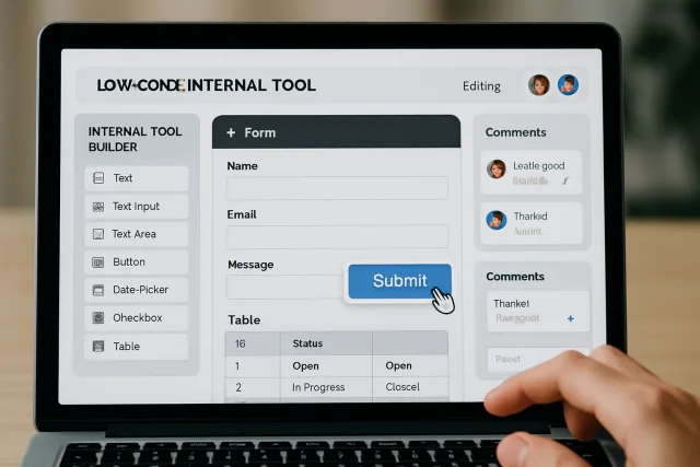 Low-Code Internal Tool Builder interface