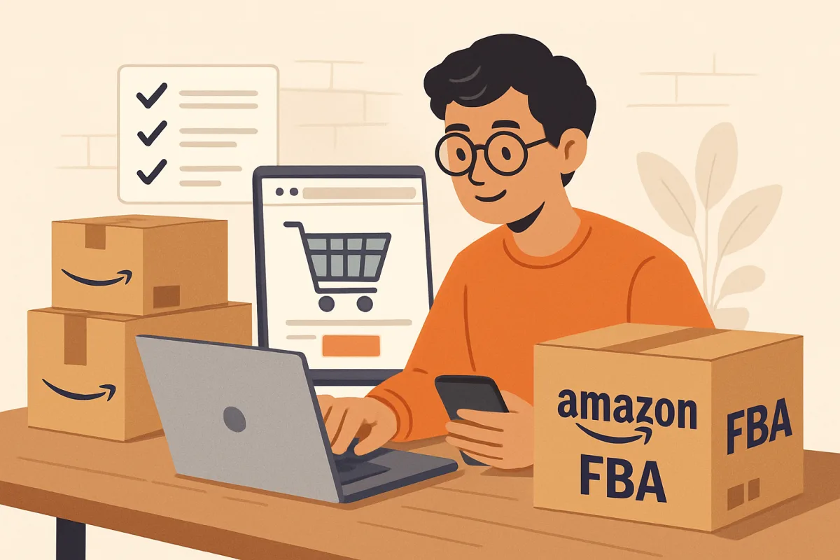 Amazon FBA seller managing online store