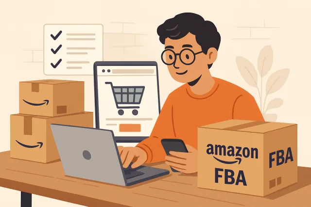 Amazon FBA seller managing online store