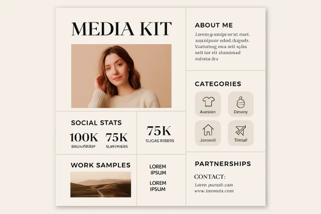Media Kit Templates for Creators