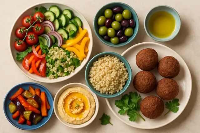 Mediterranean Diet Meal Plan with colorful fruits and vegetables