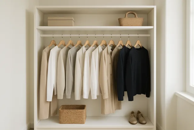 Minimalist Capsule Wardrobe with versatile clothing items