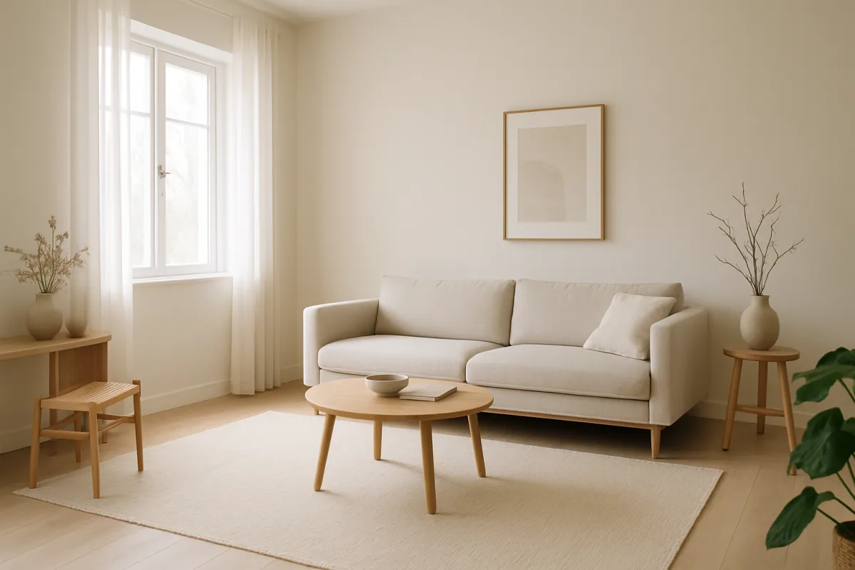 Minimalist living space for beginners