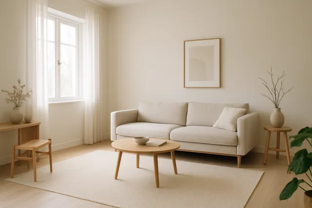 Minimalist living space for beginners