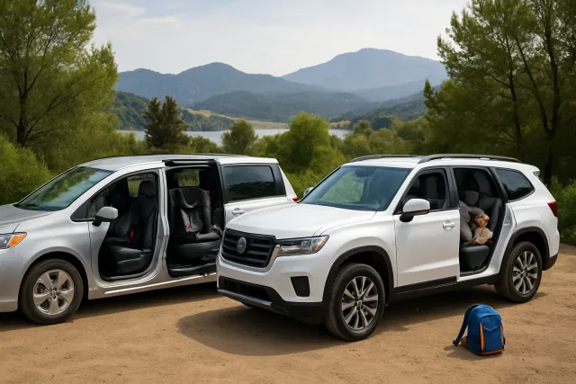 Minivan vs 3-Row SUV Family comparison