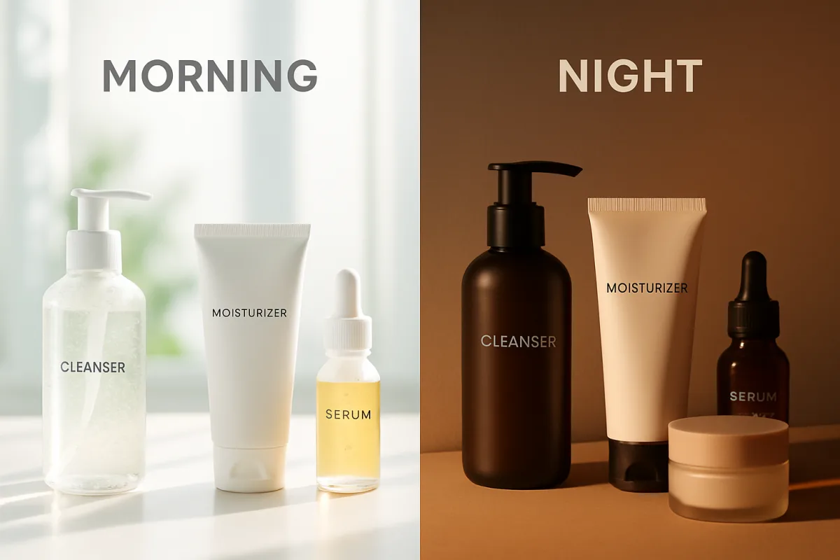 Morning vs Night Skincare Routines