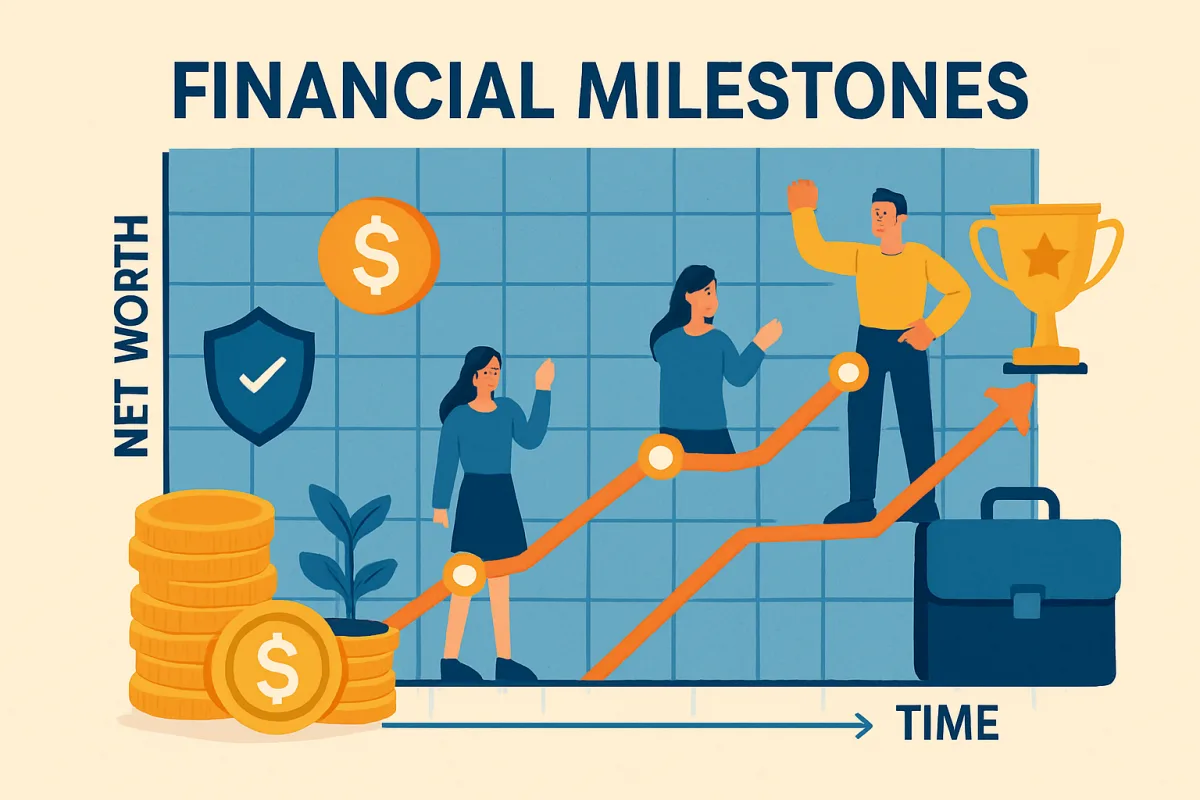 Net worth milestones illustration
