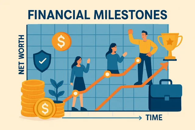 Net worth milestones illustration