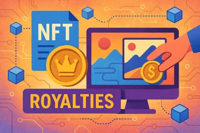 Illustration of NFT royalties concept