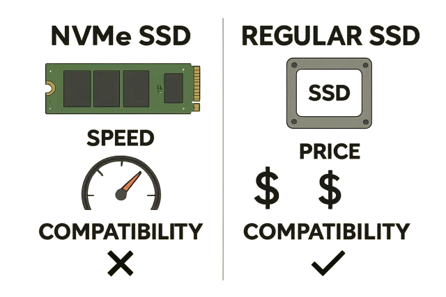 Comparison of NVMe SSD vs Regular SSD