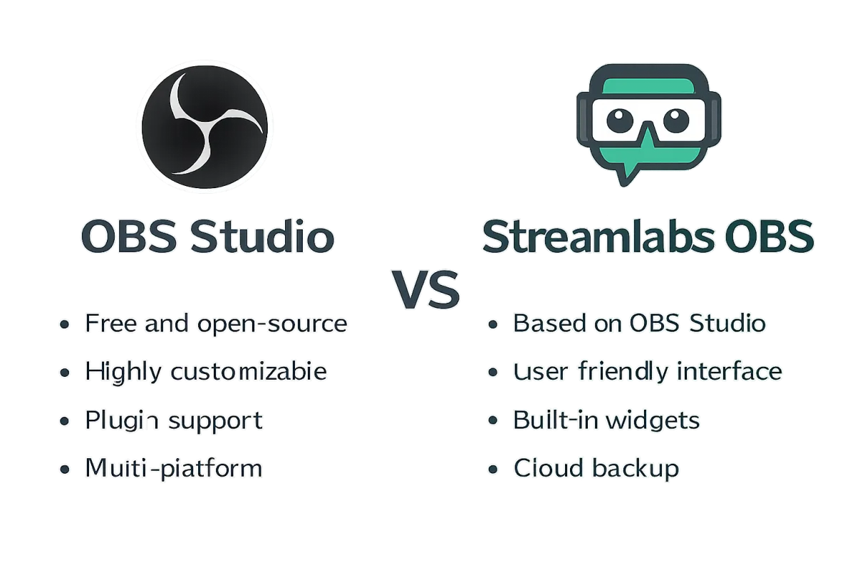 Comparison of OBS Studio and Streamlabs OBS streaming software