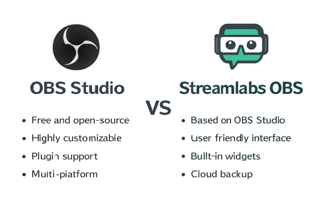 Comparison of OBS Studio and Streamlabs OBS streaming software