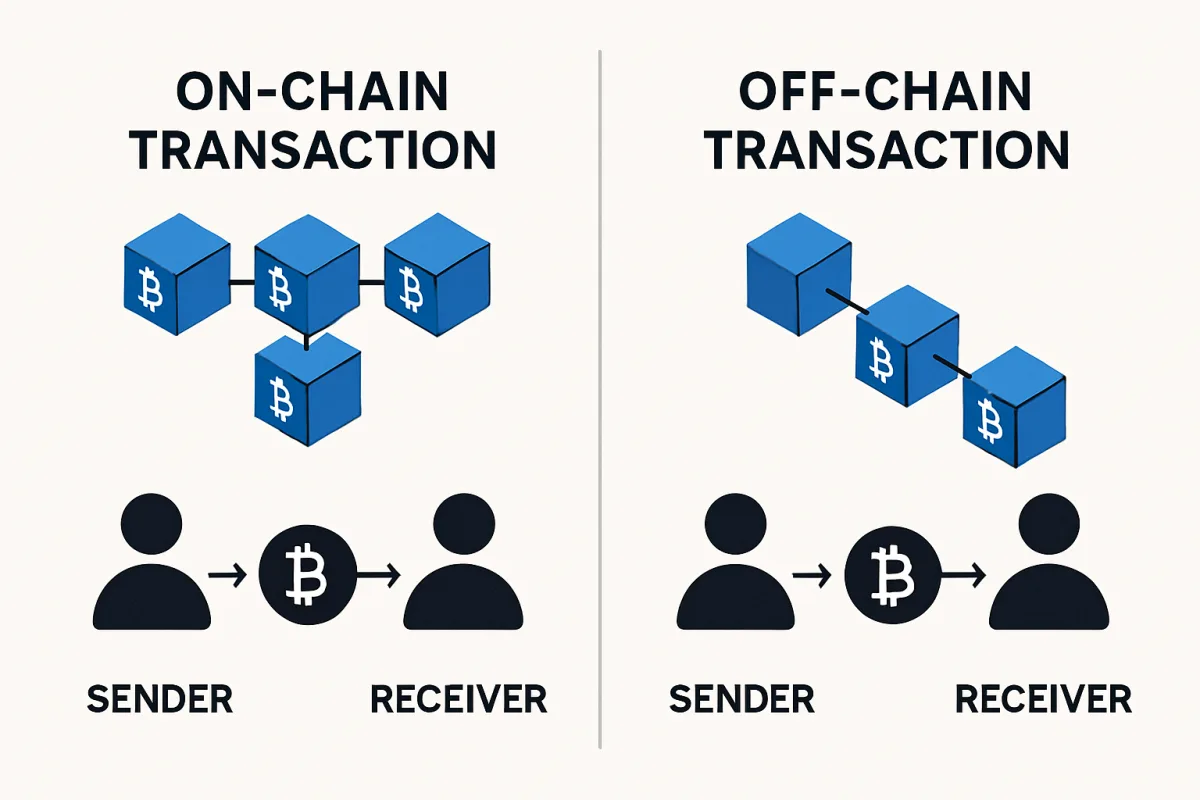 On-Chain vs Off-Chain Transactions comparison