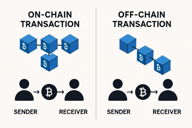 On-Chain vs Off-Chain Transactions comparison