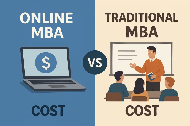 Online MBA vs Traditional MBA Costs comparison