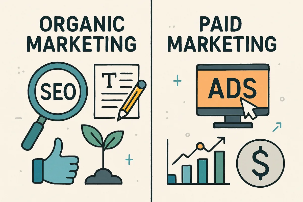Comparison of Organic vs Paid Marketing strategies