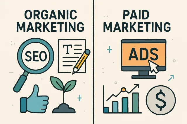 Comparison of Organic vs Paid Marketing strategies