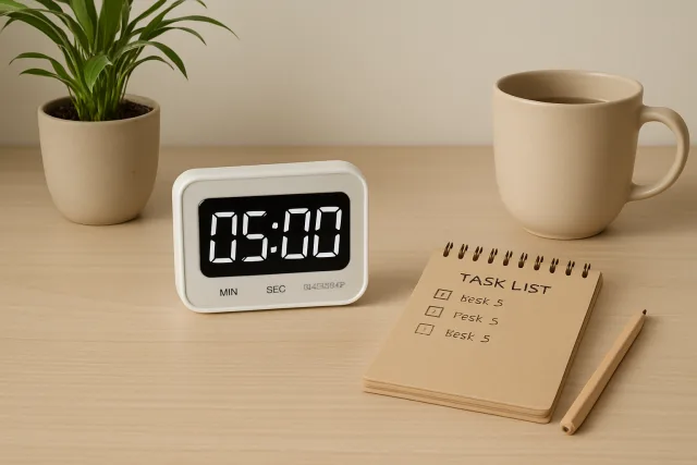 Overcome procrastination with a timer and task list