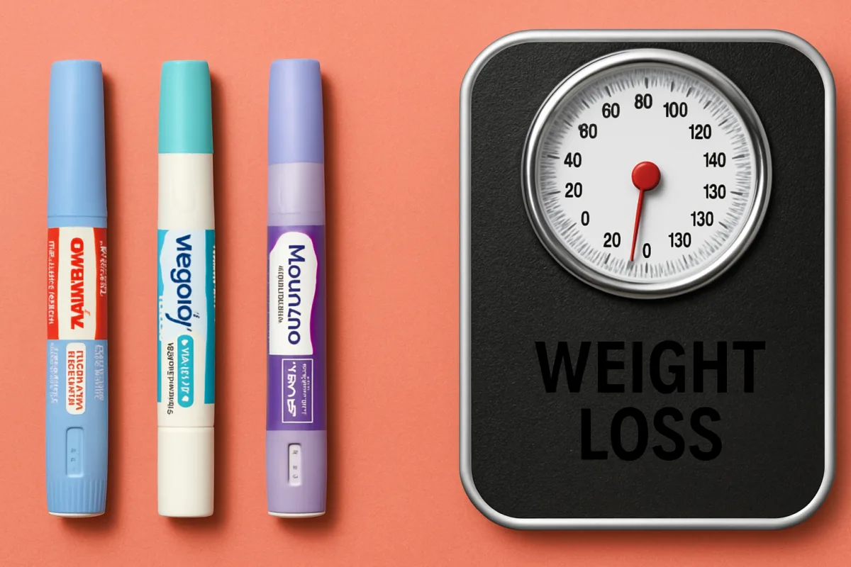 Comparison of Ozempic, Wegovy, and Mounjaro for weight management and diabetes.