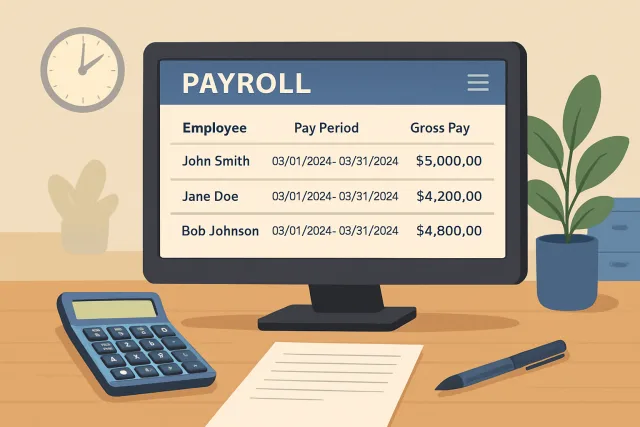 Payroll Software interface showcasing features and usability.