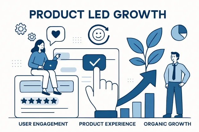 Illustration of Product Led Growth concept