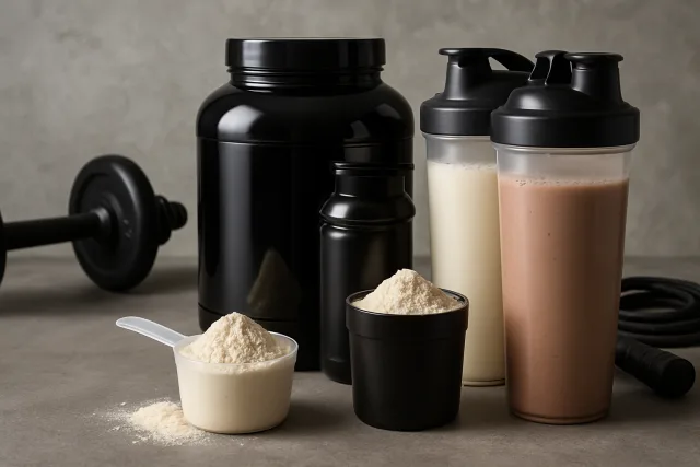 Protein Powders in various forms for fitness enthusiasts