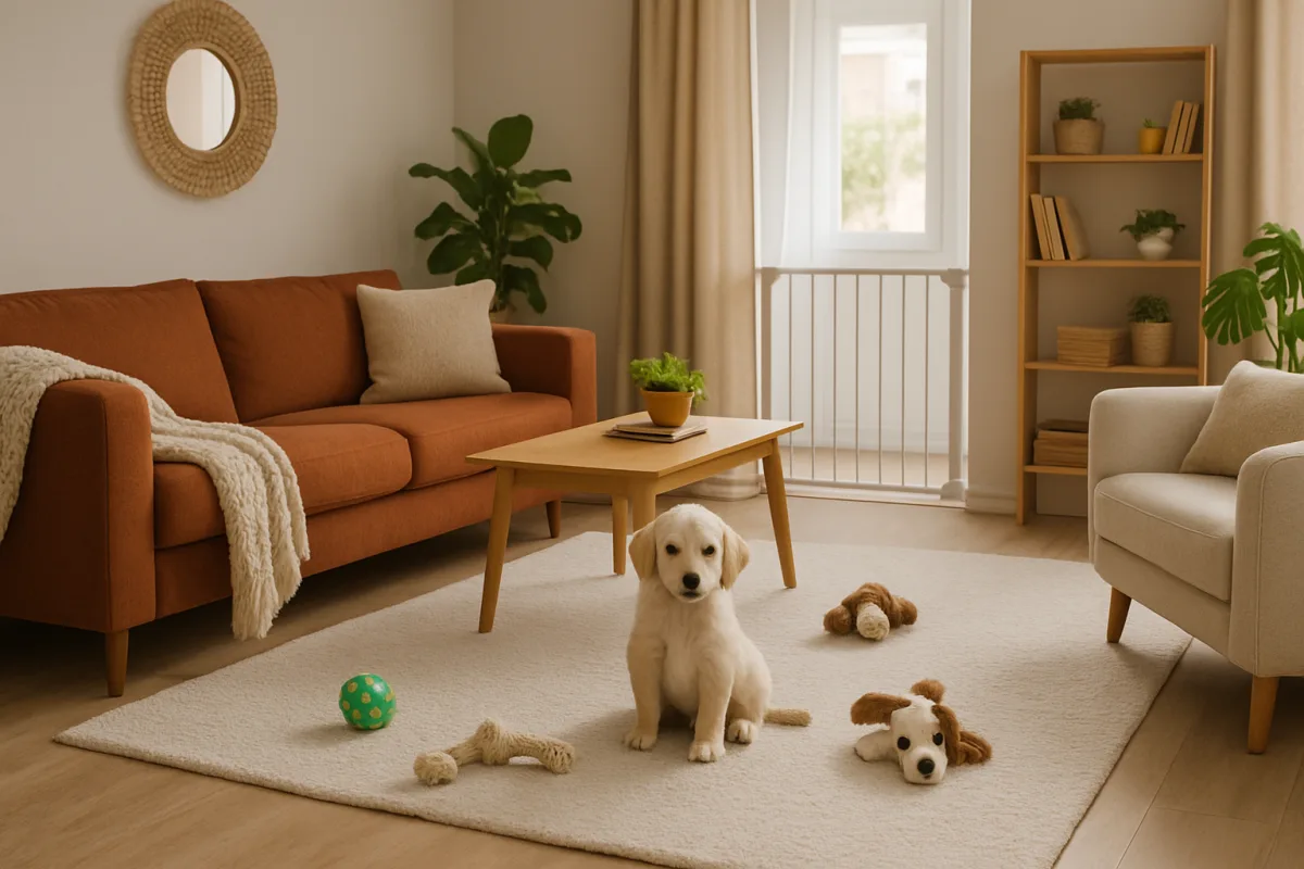 Puppy-proofing your home with safe spaces and barriers