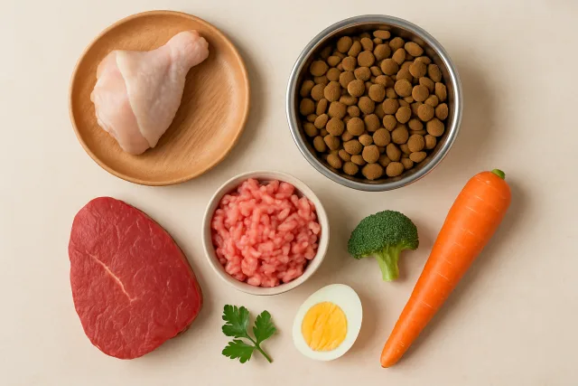 Raw vs Kibble dog food comparison