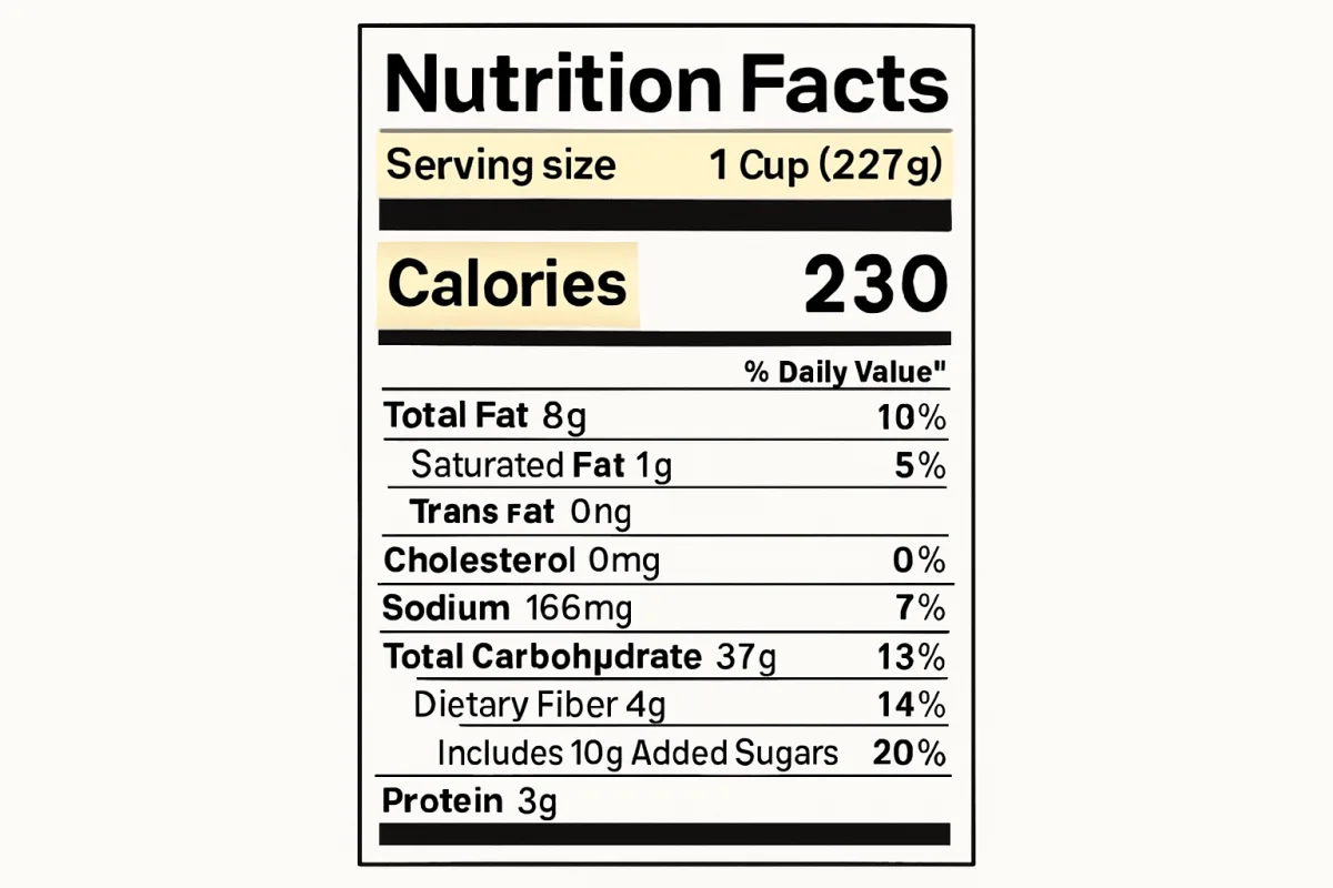 Food Nutrition Labels
