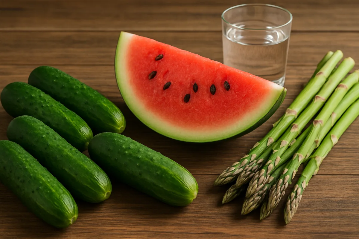 Reduce water weight bloating with hydrating foods