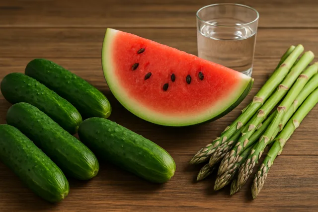 Reduce water weight bloating with hydrating foods