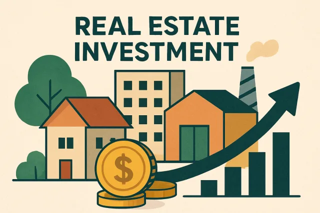 Illustration of various real estate types for REITs explanation