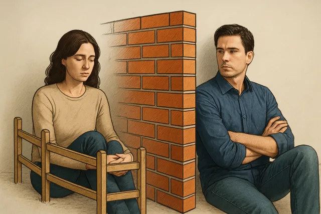 Illustration of relationship boundaries symbolizing emotional safety and protection.