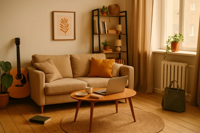 Renters Insurance overview in a cozy apartment setting