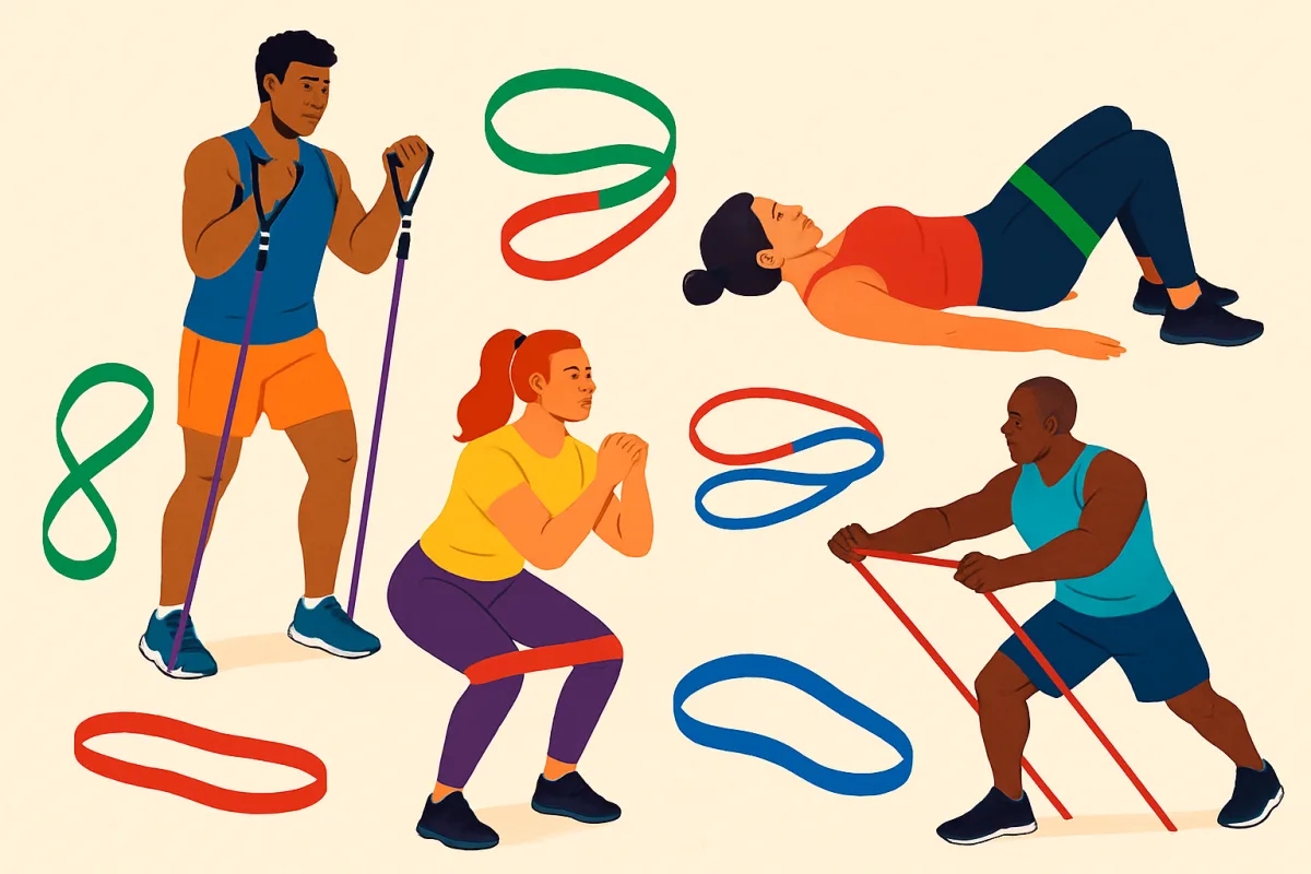 Resistance bands for fitness training