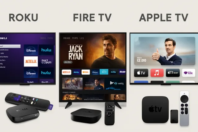 Comparison of Roku, Fire TV, and Apple TV streaming devices