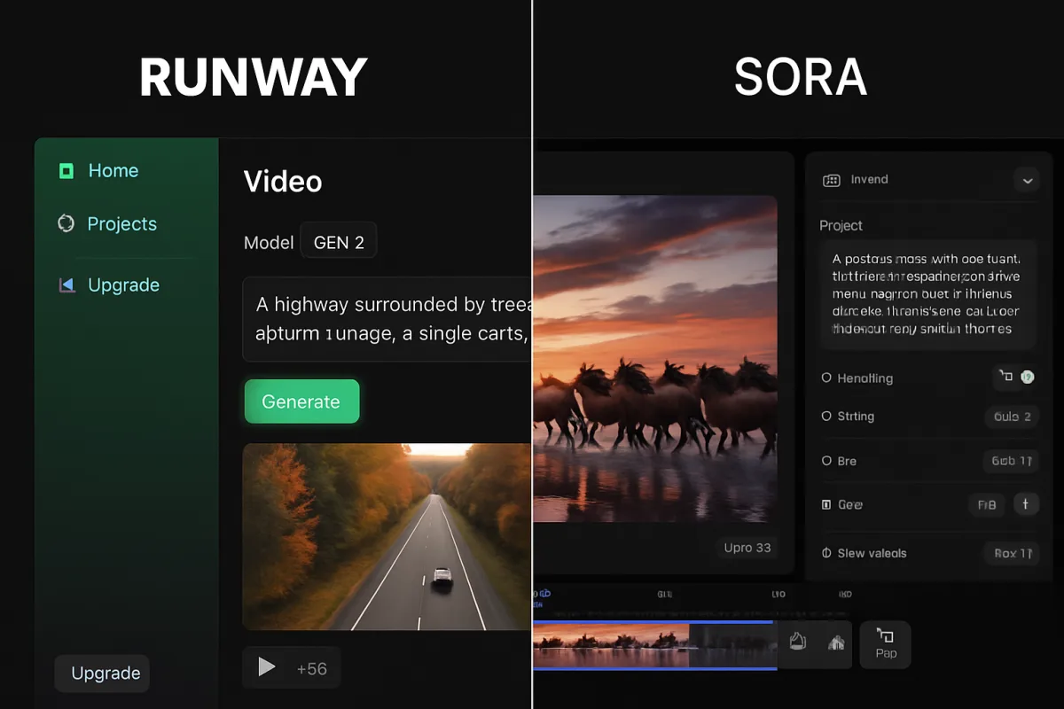 Runway vs Sora AI Video Test comparison image