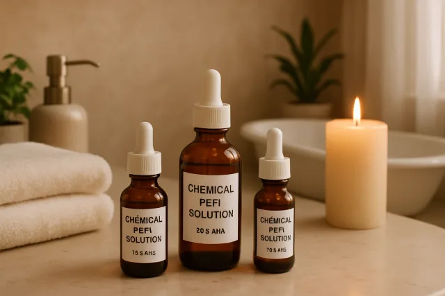 Safe chemical peels at home with skincare products