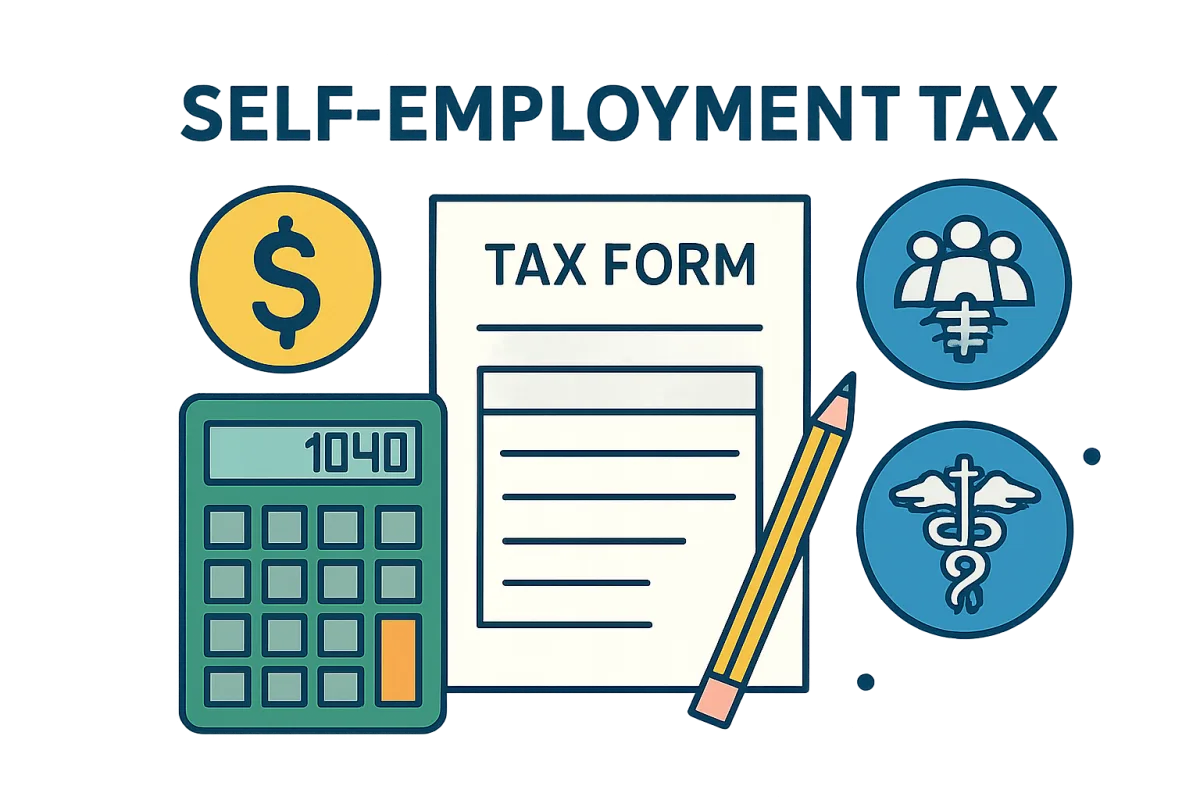 self employment tax concepts illustration